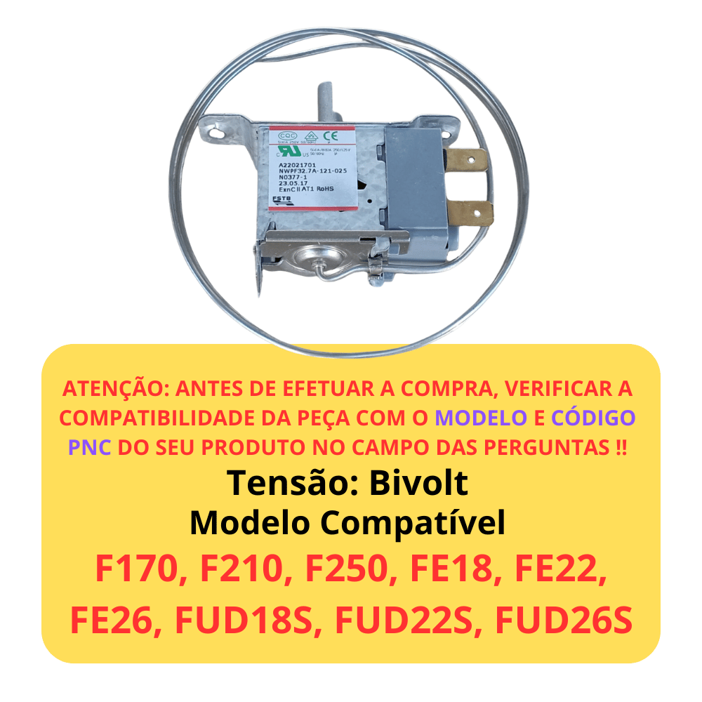 Termostato Freezer Electrolux F170 Fe18 Fe22 Fe26 64778618