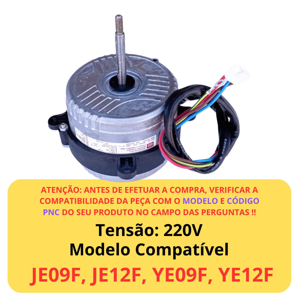 Motor Ventilador Condensadora Split Electrolux JE09/12F YE09/12F