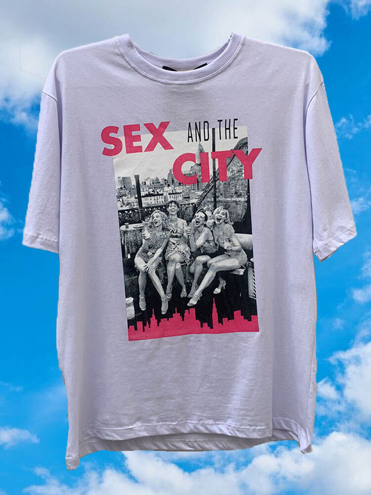 SEX and the Cityの、全ドラマと映画Tシャツ付き 古着 00s SATC Sex And The City Slots HBO TV ドラマ ムービー T
