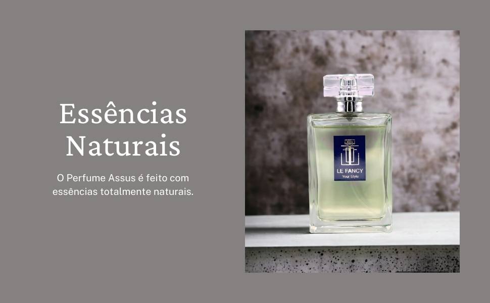 Frasco do Perfume Assus Inspirado no Pegassus da Marly Texto O Perfume Assus é feito com essências totalmente naturais.
