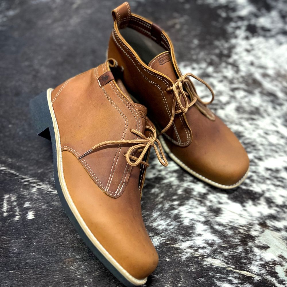 Botina Gaucha Graxo Cadarço de Couro