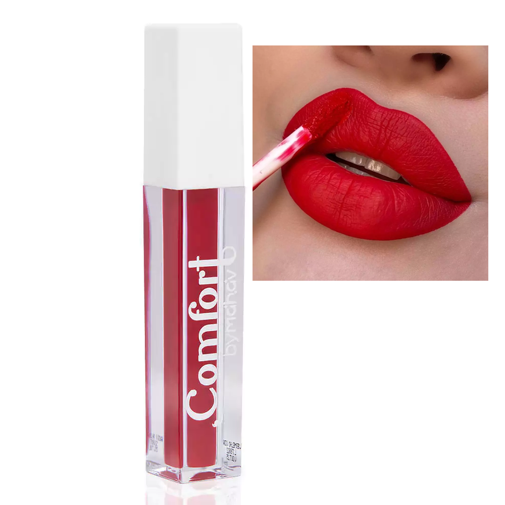 Batom Líquido Matte Comfort Cor Vermelho Vida Mahav - As melhores