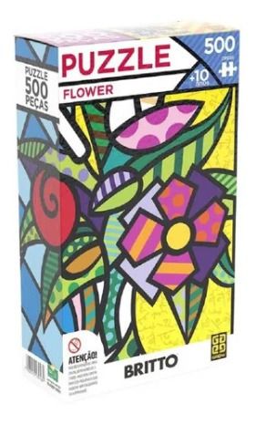 Quebra-cabeça Grow Romero Britto Flower 3946 De 500 Peças