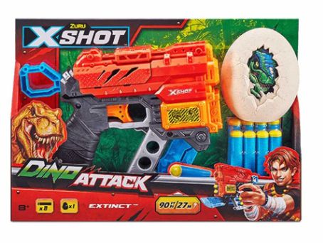 Arminha Lançador De Dardos Dino Attack X-shot Brinquedo Candide