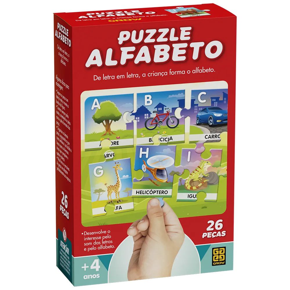 Puzzle Alfabeto do A ao Z - Grow | Alternativa Brinquedos