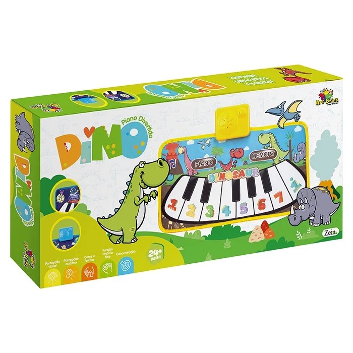 Piano Dino Tapete Musical Baby 46 x 24 cm - Art Brink