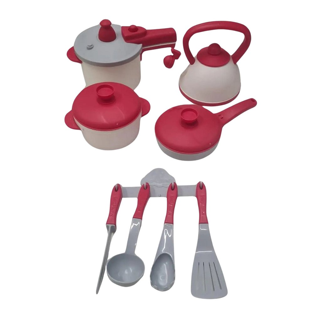 Jogo de Panelinhas Baby Gourmet Vermelho - MercoToys - Alternativa