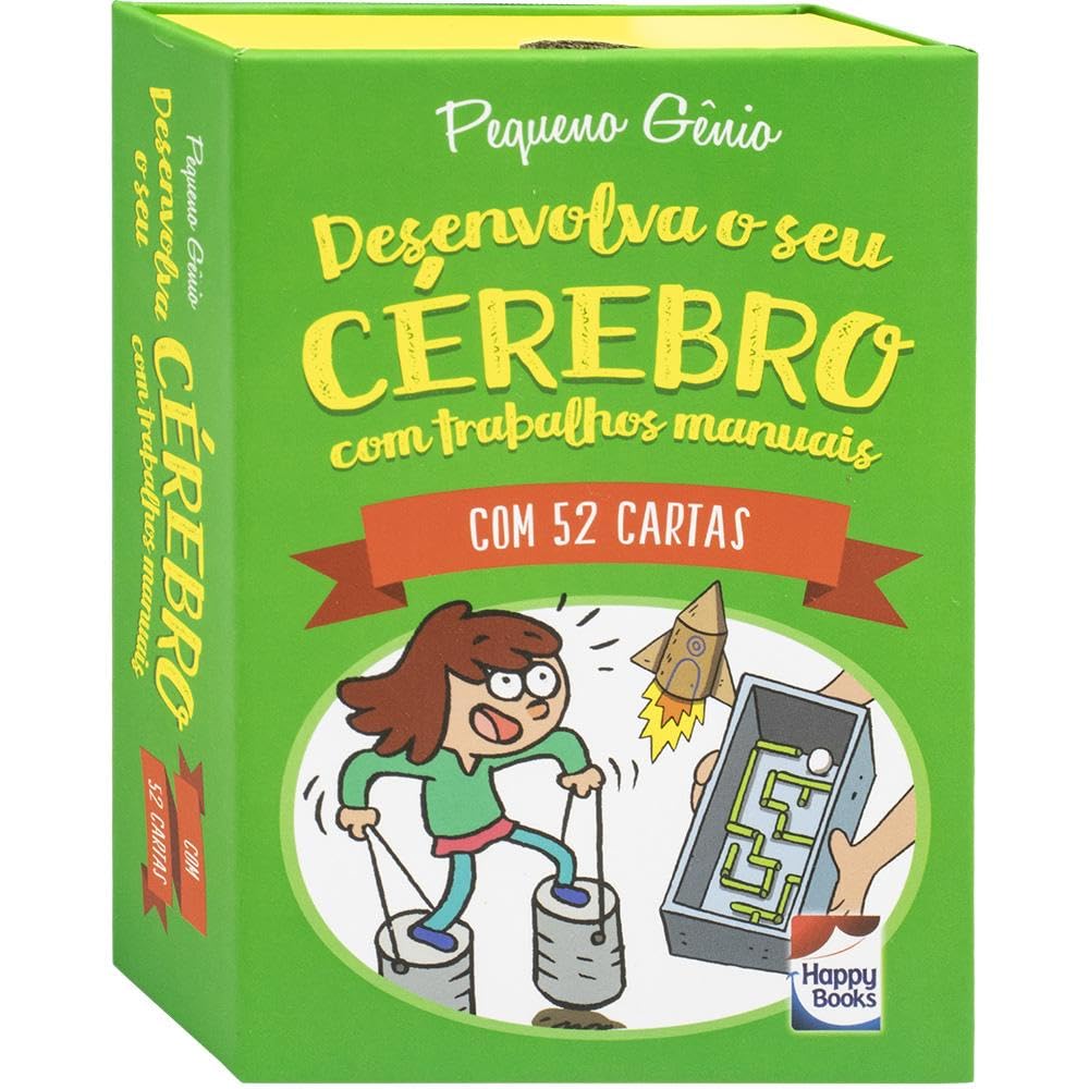 Livro Caixinha Pequeno Gênio Desenvolva O Seu Cérebro 52 Cartas