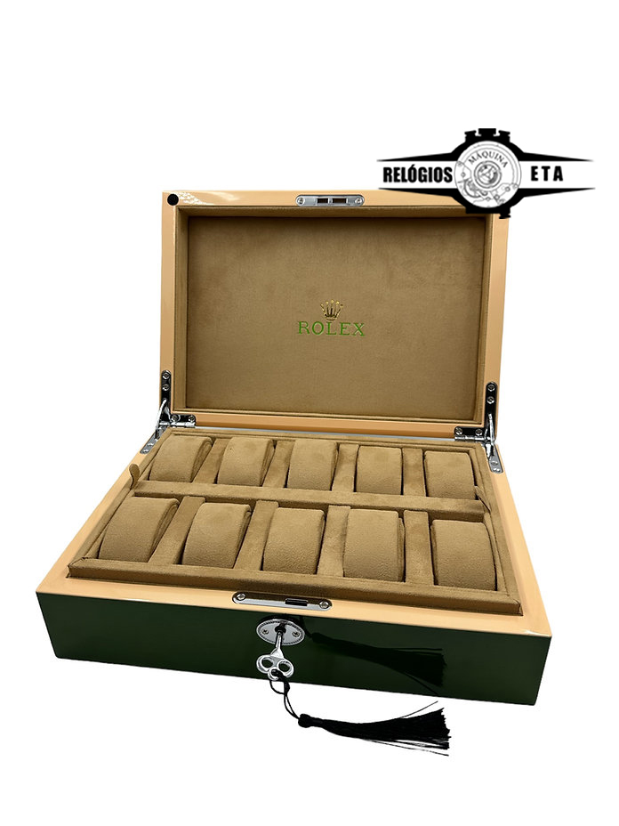 CAIXA ROLEX 10 CASES - Somente Relógios Máquina ETA com os