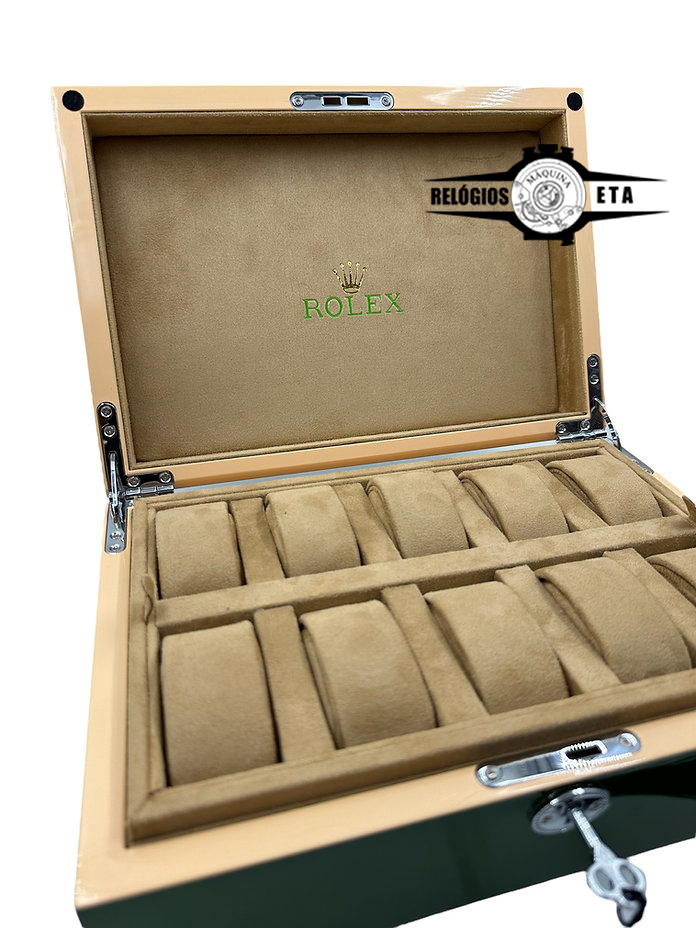 CAIXA ROLEX 10 CASES - Somente Relógios Máquina ETA com os