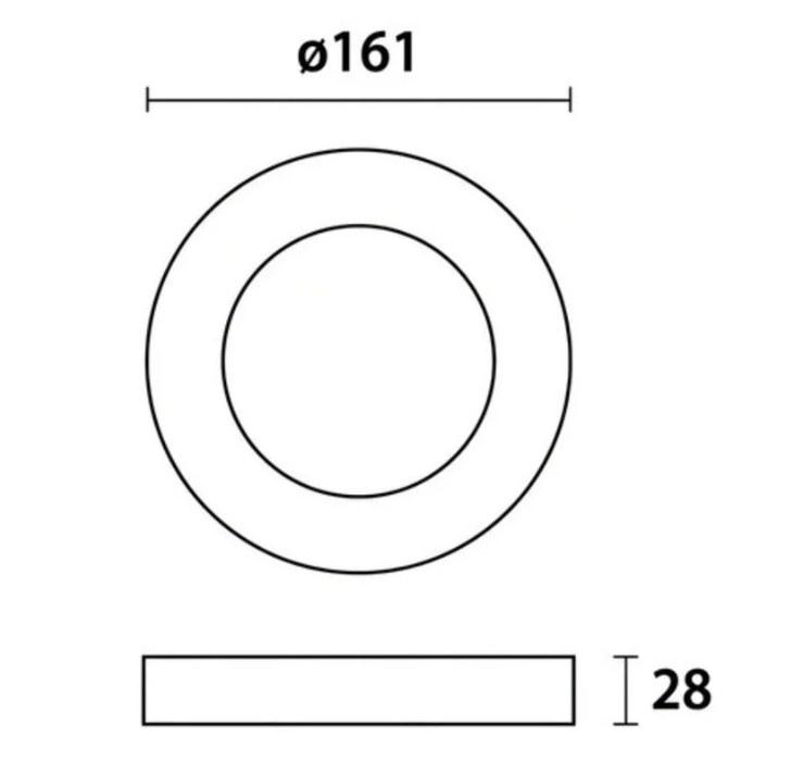 Design redondo preto do plafon LED 16cm Depolux