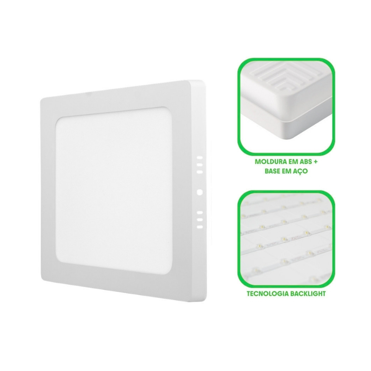 Luz uniforme do painel LED de sobrepor 12W branco Blumenau