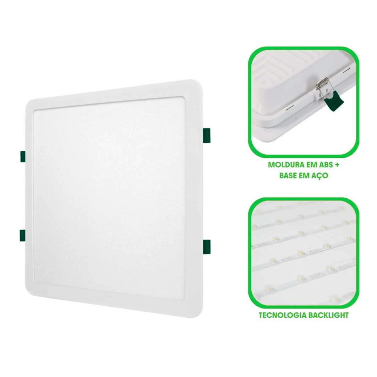 Instalação de embutir e recorte do painel LED 24W Play Blumenau