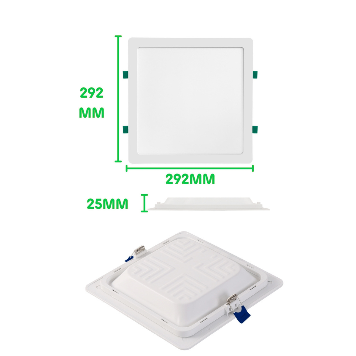 Design branco do painel LED de embutir 24W Play Blumenau