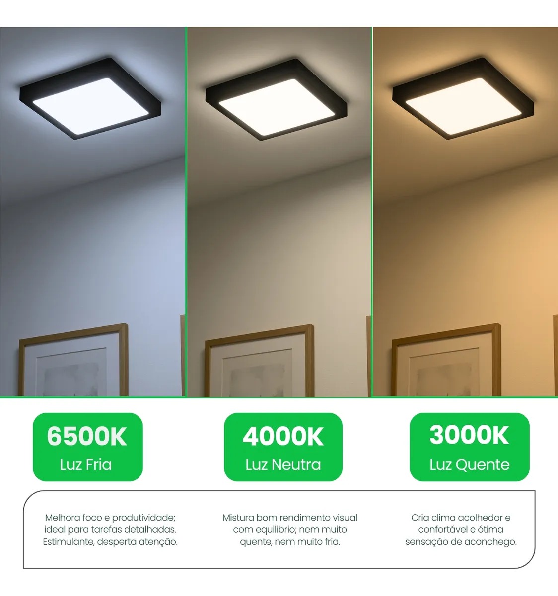 Luz uniforme do plafon LED quadrado 12W Depolux