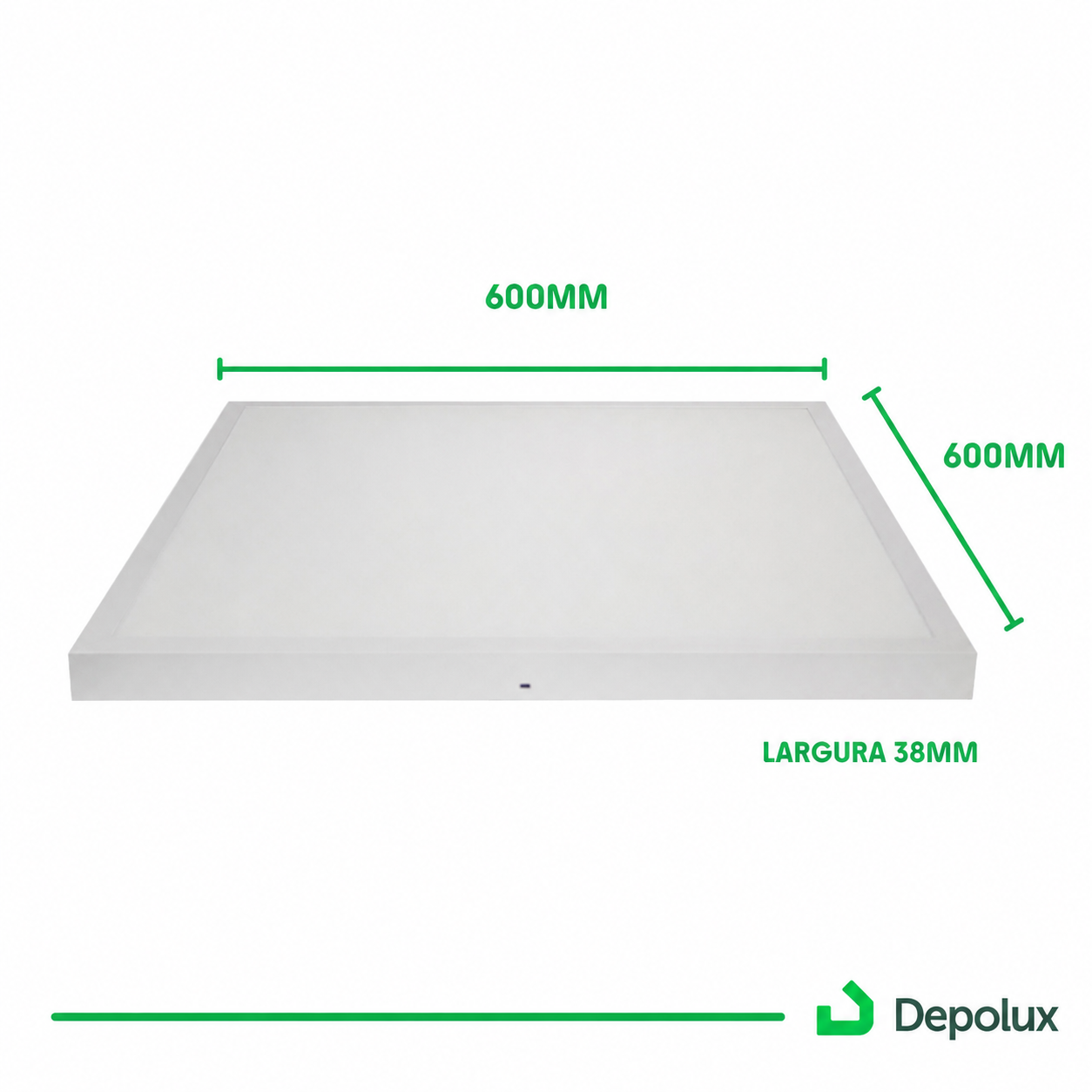Dimensões do Painel LED Sobrepor 45W 600 x 38 x 600 mm