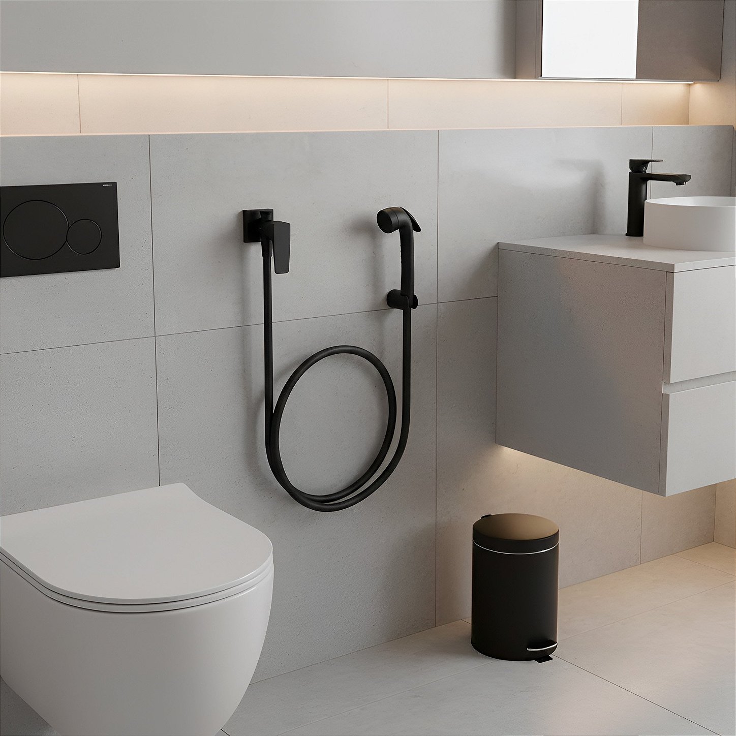 Ducha Higiênica Docol Lift Onix Registro Derivação Preto Fosco 008122CE