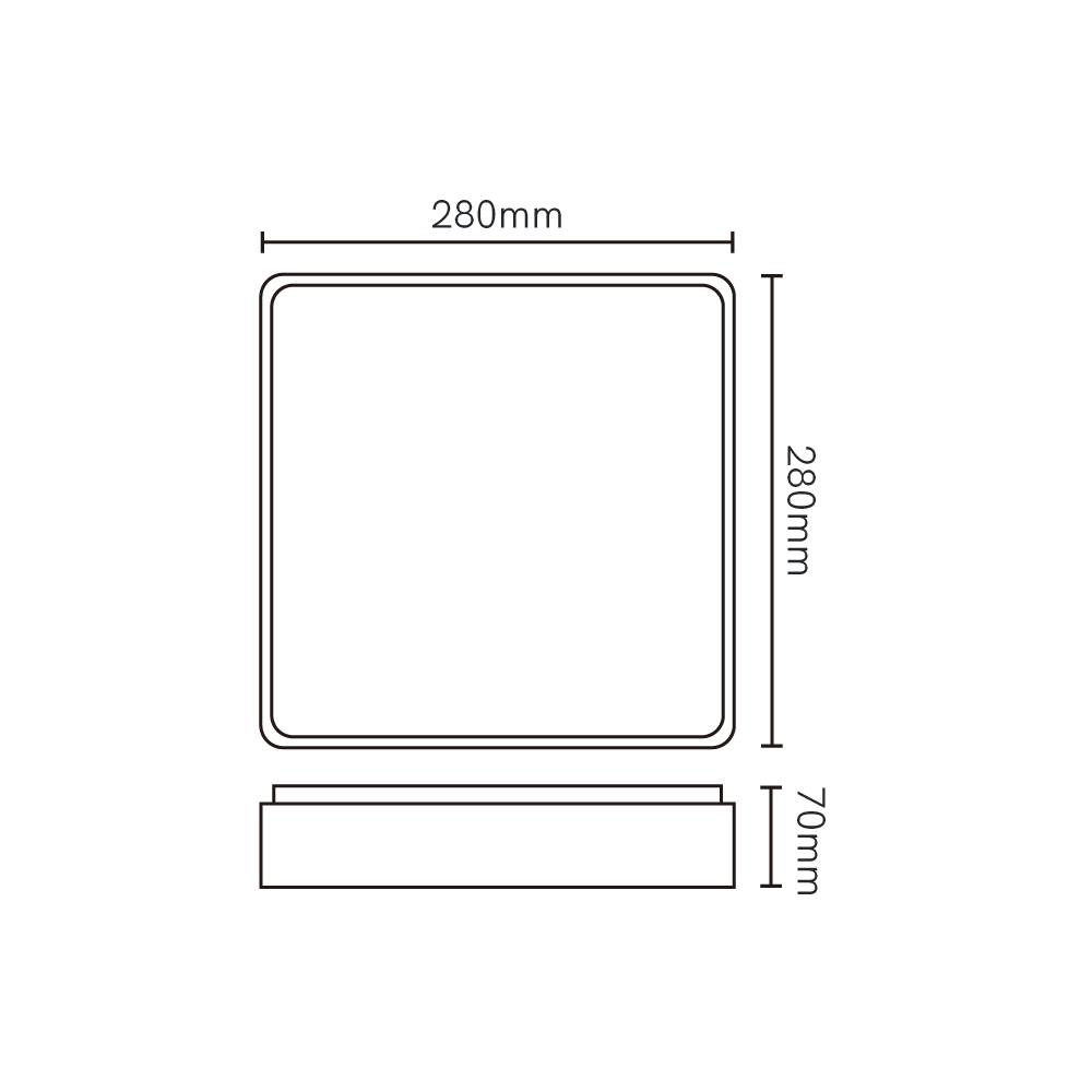 Design quadrado branco do plafon LED Duetto 28cm Blumenau
