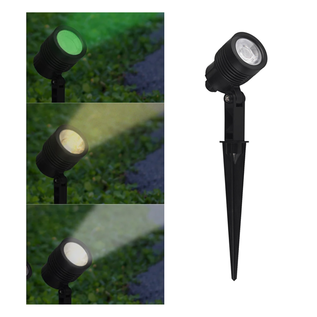 Espeto de jardim LED Clear IP65 iluminando plantas