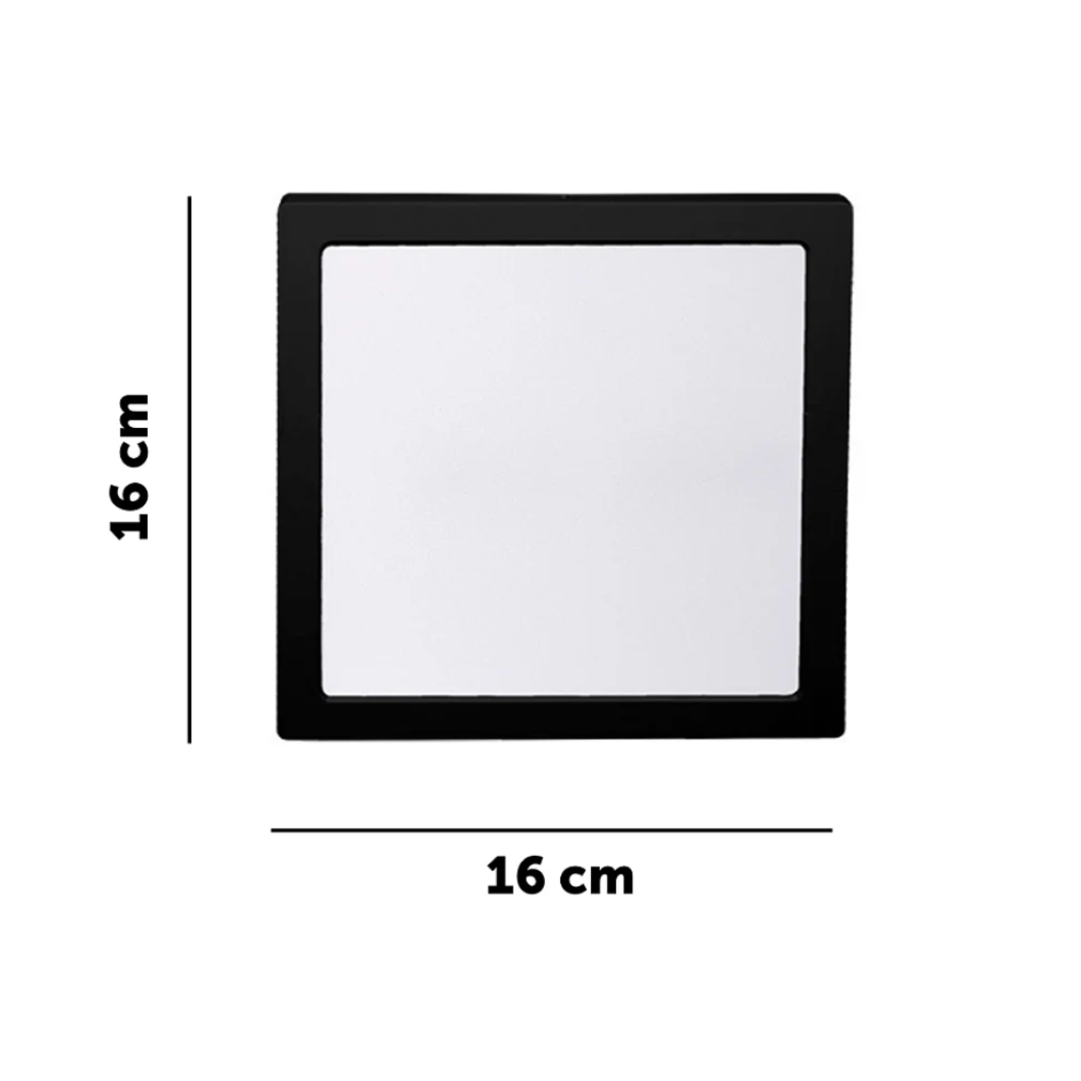 Design slim e cor preta do plafon LED de sobrepor 12W Taschibra