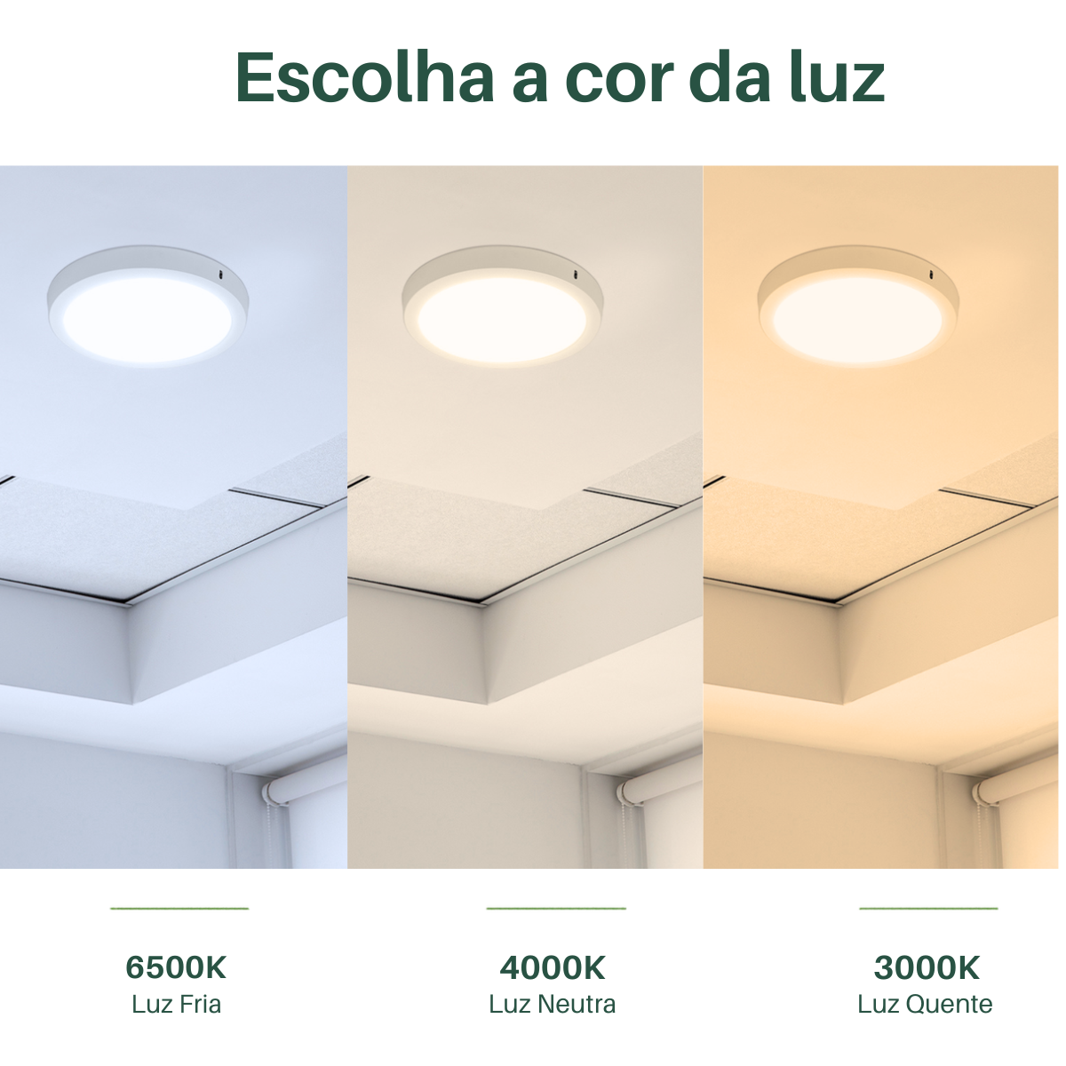 Luz uniforme do painel LED redondo Play 24W Blumenau