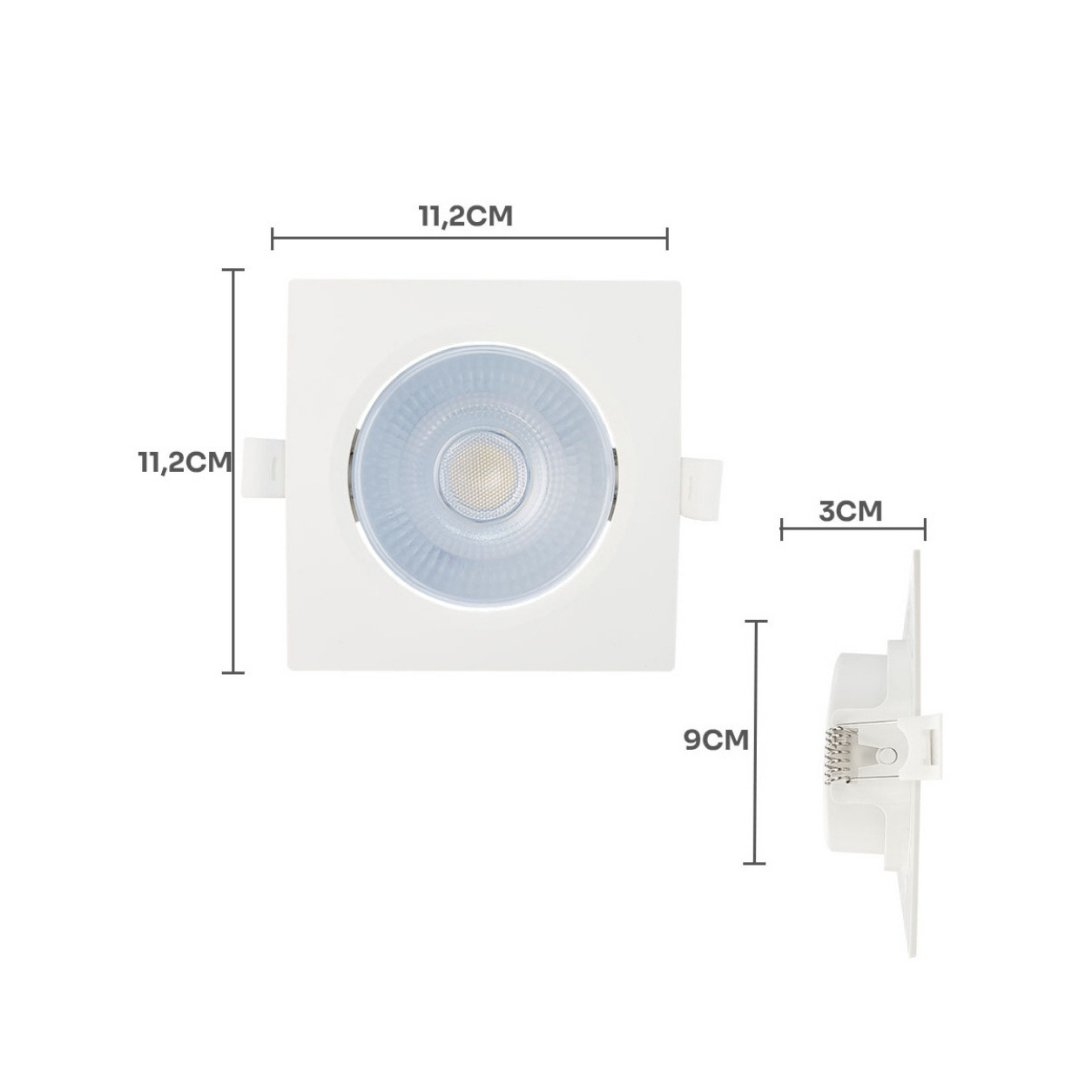 Detalhes do Spot LED 7W Embutir Quadrado Depolux