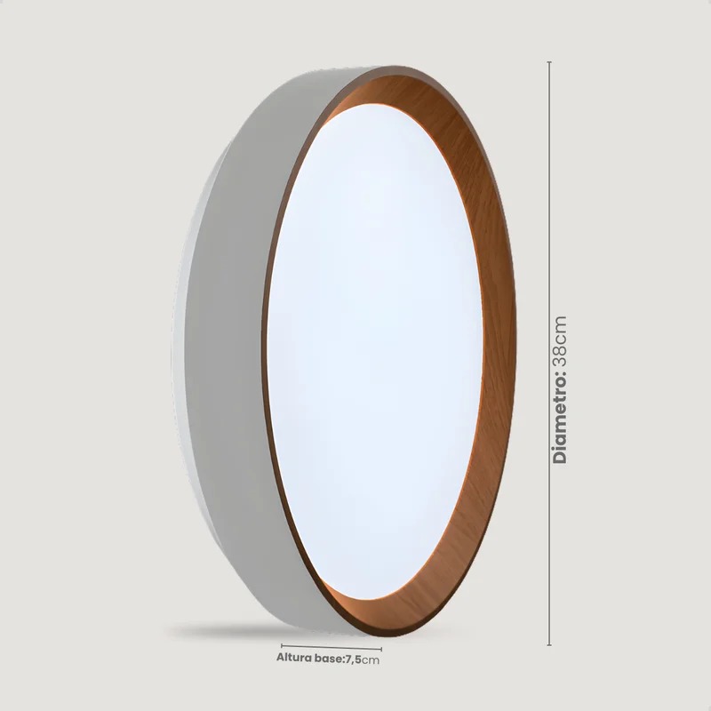 Design redondo em aço do plafon LED Arbos 38cm Blumenau