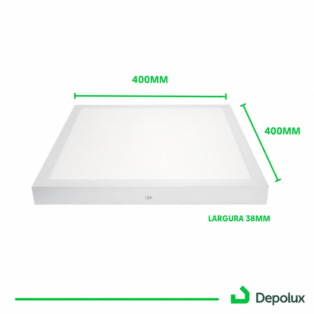 Dimensões do Painel LED Sobrepor 32W 40x40cm 400 x 38 x 400 mm