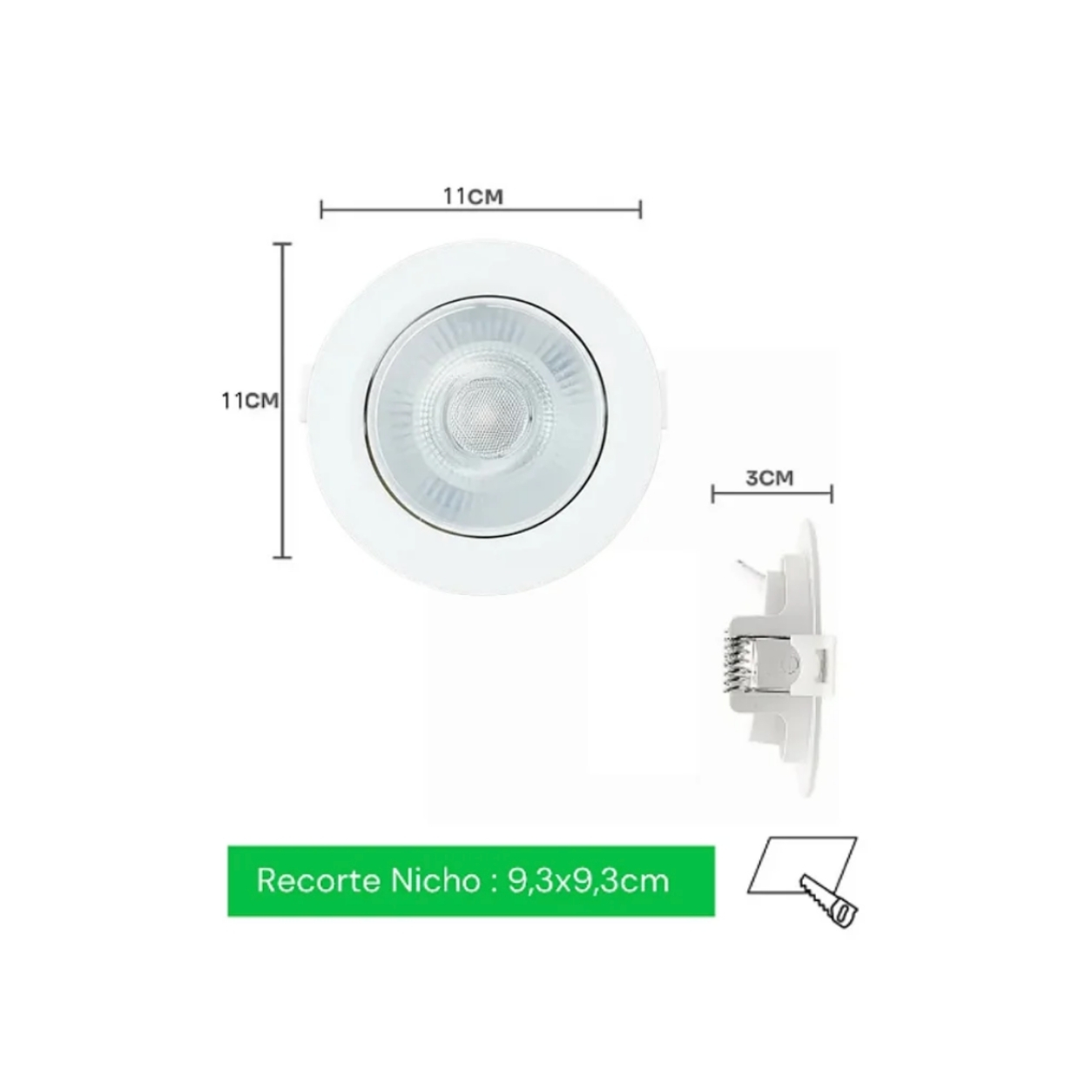 Aplicação do Spot LED 7W Embutir Redondo Depolux em ambientes internos