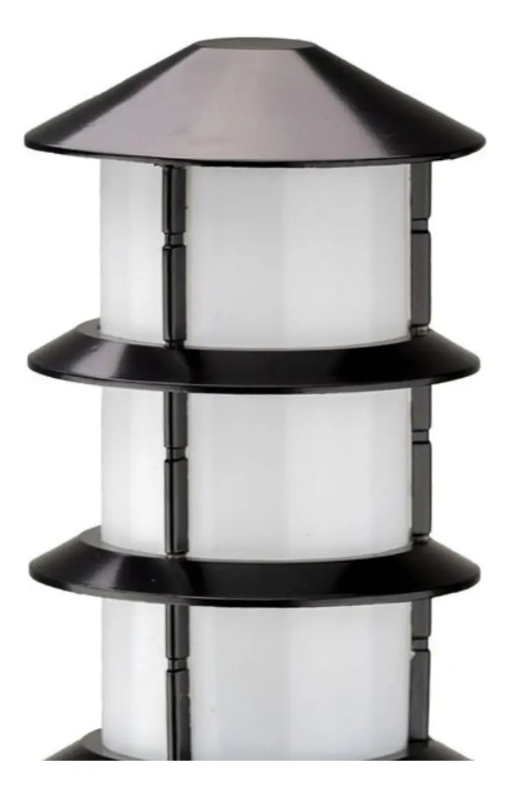 Design oriental do poste balizador 75cm preto fosco Germany