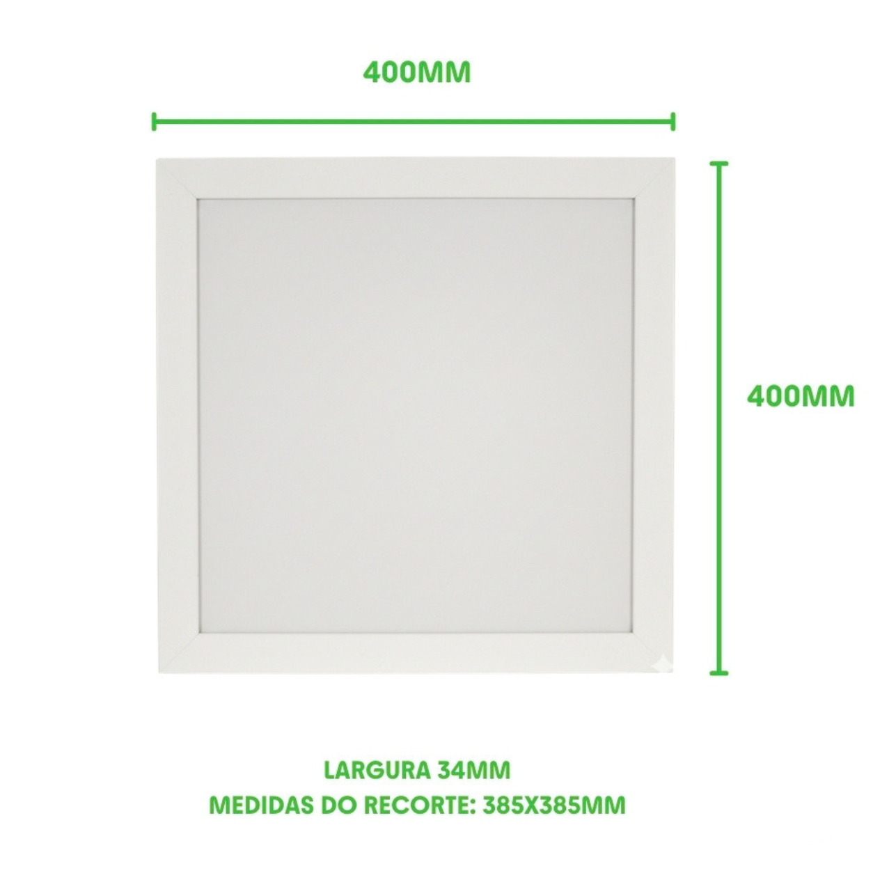 Instalação de embutir do painel LED 36W Lys Taschibra