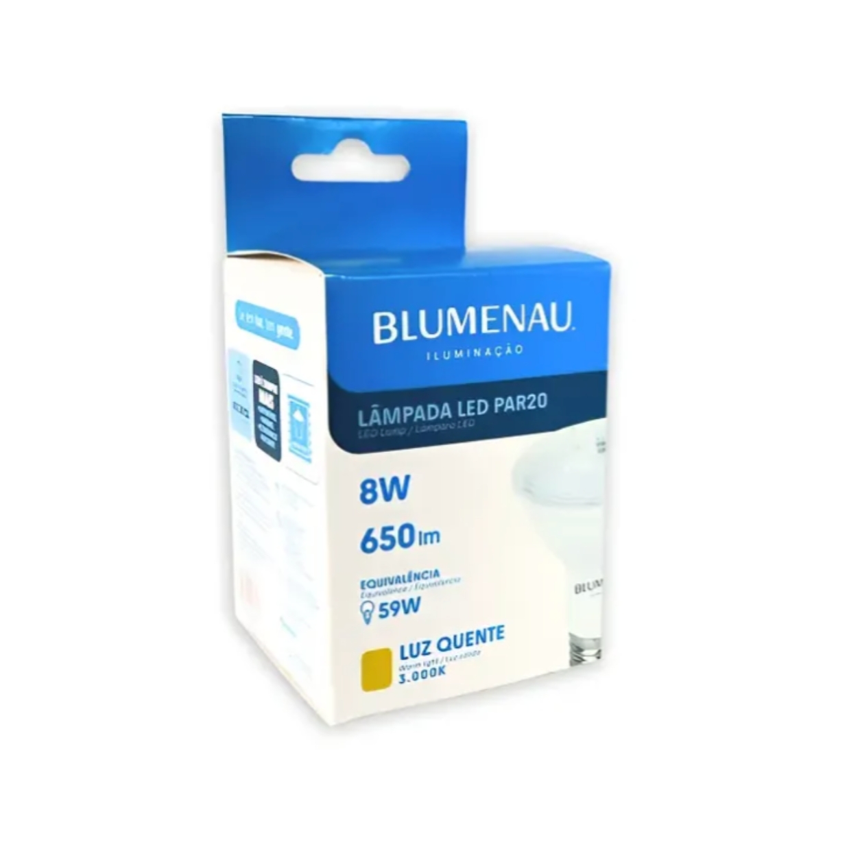 Lâmpada LED PAR20 8W E27 Bivolt Blumenau Iluminação