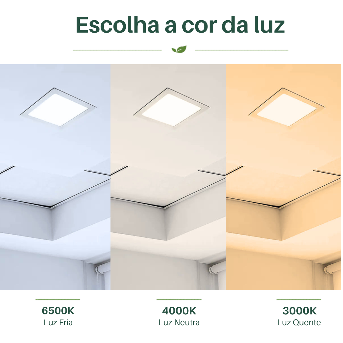 Luz uniforme do painel LED de embutir 24W Lys Taschibra