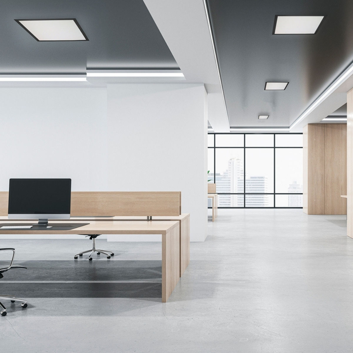 Painel LED Embutir Quadrado Alumínio Bivolt 40W 4100K Preto Blumenau