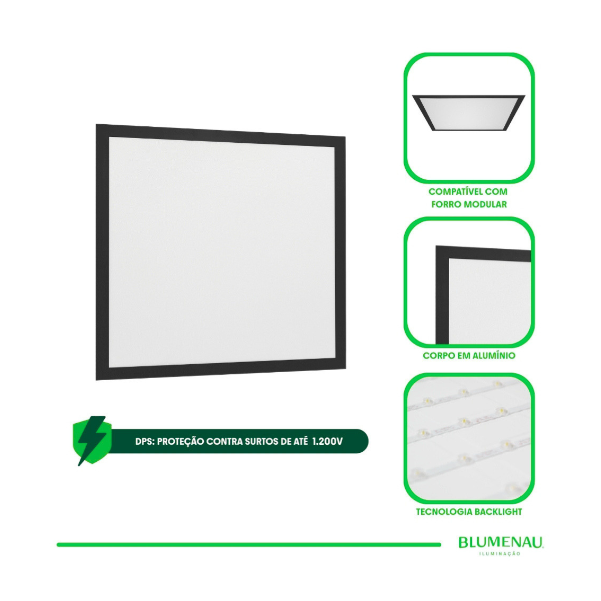 Instalação de embutir e recorte do painel LED 40W Slim Blumenau