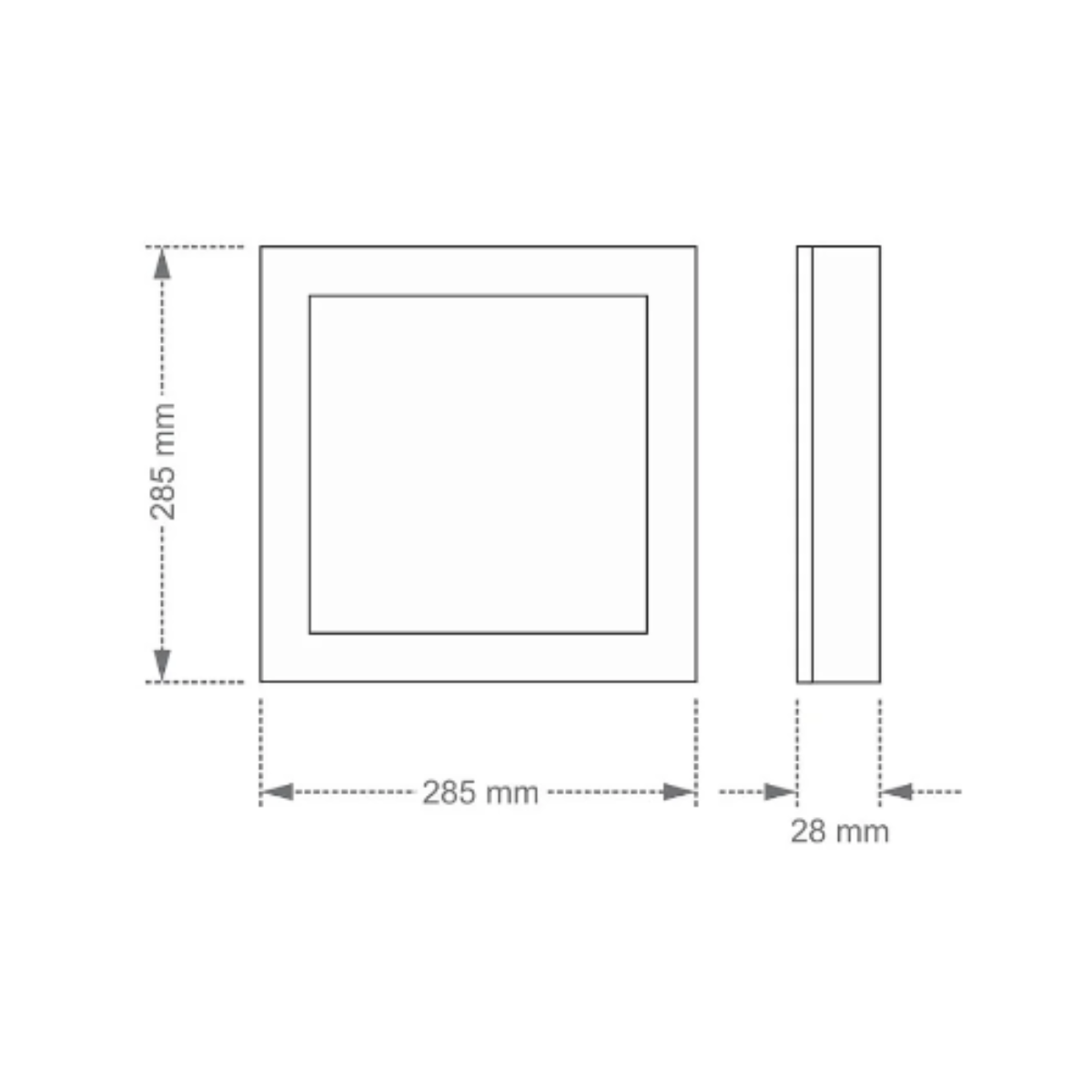 Instalação de sobrepor do painel LED 24W Taschibra