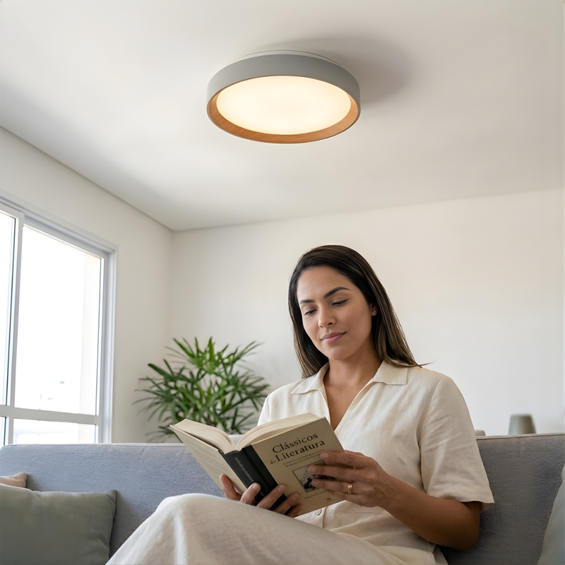 Plafon LED Arbos Redondo 48cm 48w branco v1