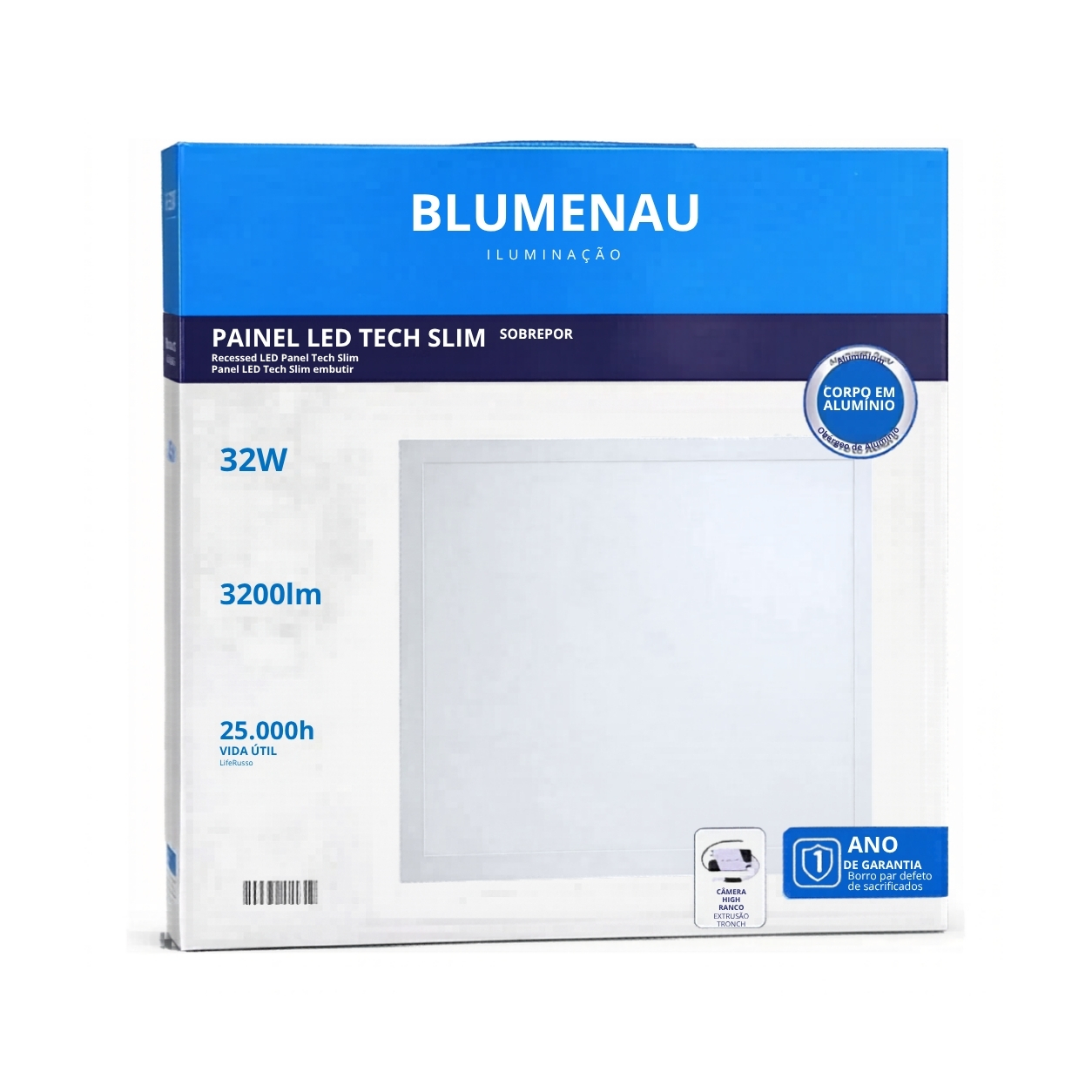 Painel LED Sobrepor 32W 40x40cm