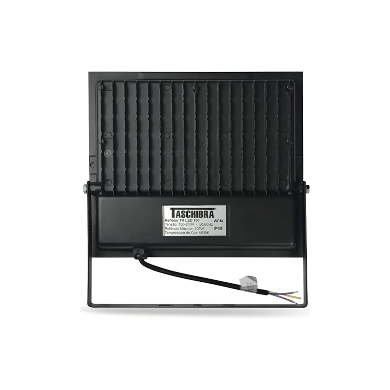 Design slim em alumínio e vidro do refletor LED 100W Taschibra