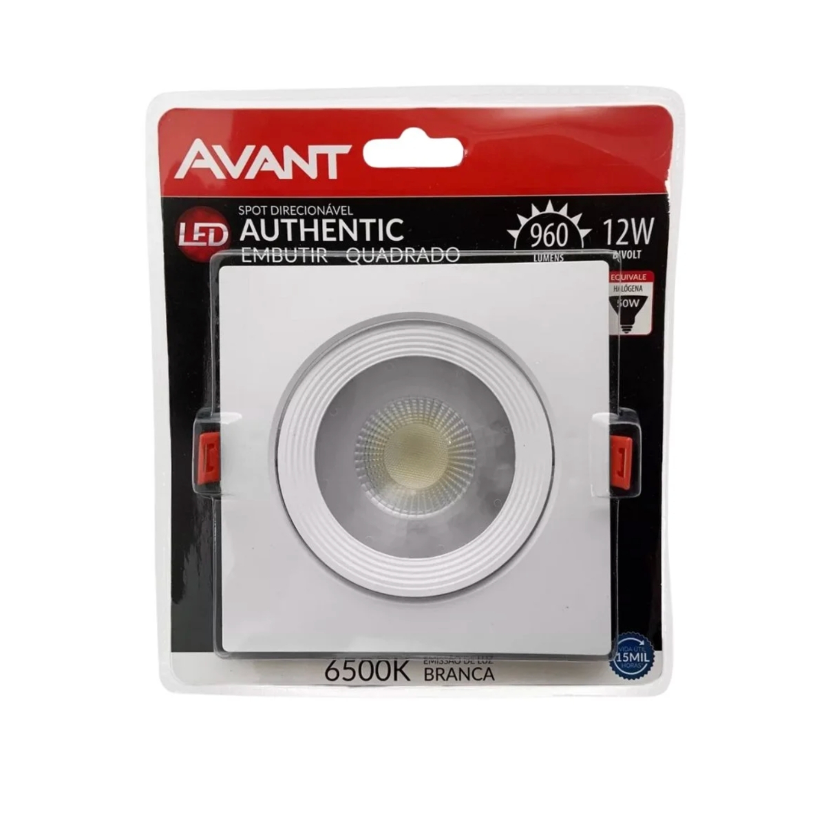 Spot de LED 12W Embutir Authentic Quadrado PAR 30 Bivolt Avant