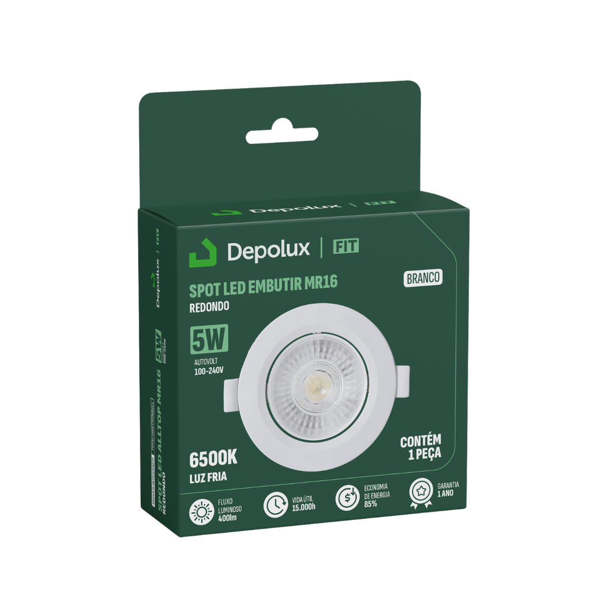 Lâmpada LED inclusa no spot Fit Depolux