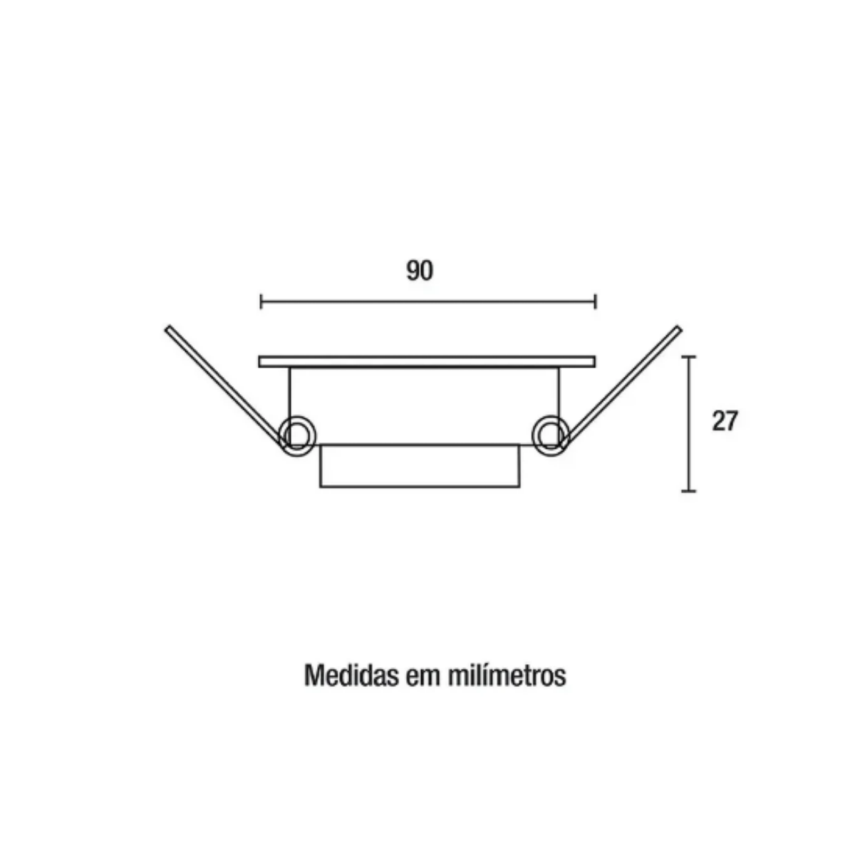 Design quadrado branco do spot LED de embutir 5W Depolux