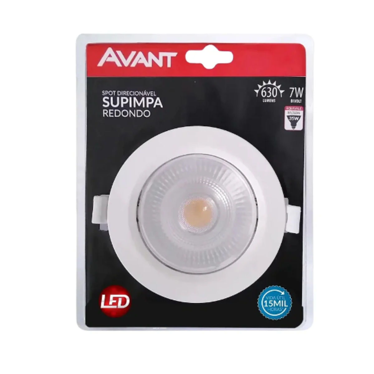 Spot de Led 7W Embutir Redondo 11x11cm Fit PAR20 Bivolt Depolux