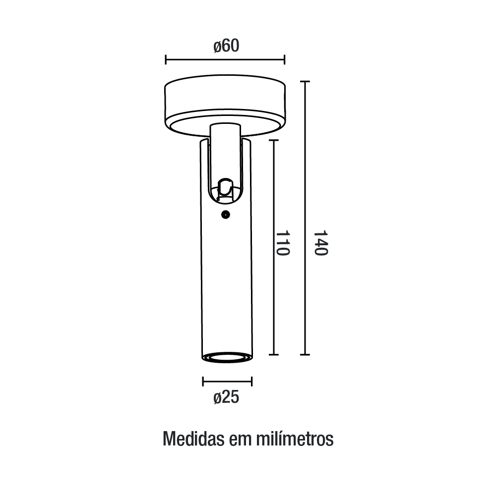 Instalação de sobrepor do spot LED Petit 2W Blumenau