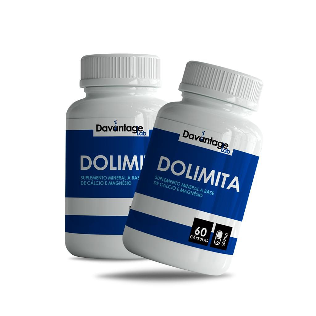 Kit 2 Potes Dolomita 500mg | Economia e Saúde Mineral - Davantage