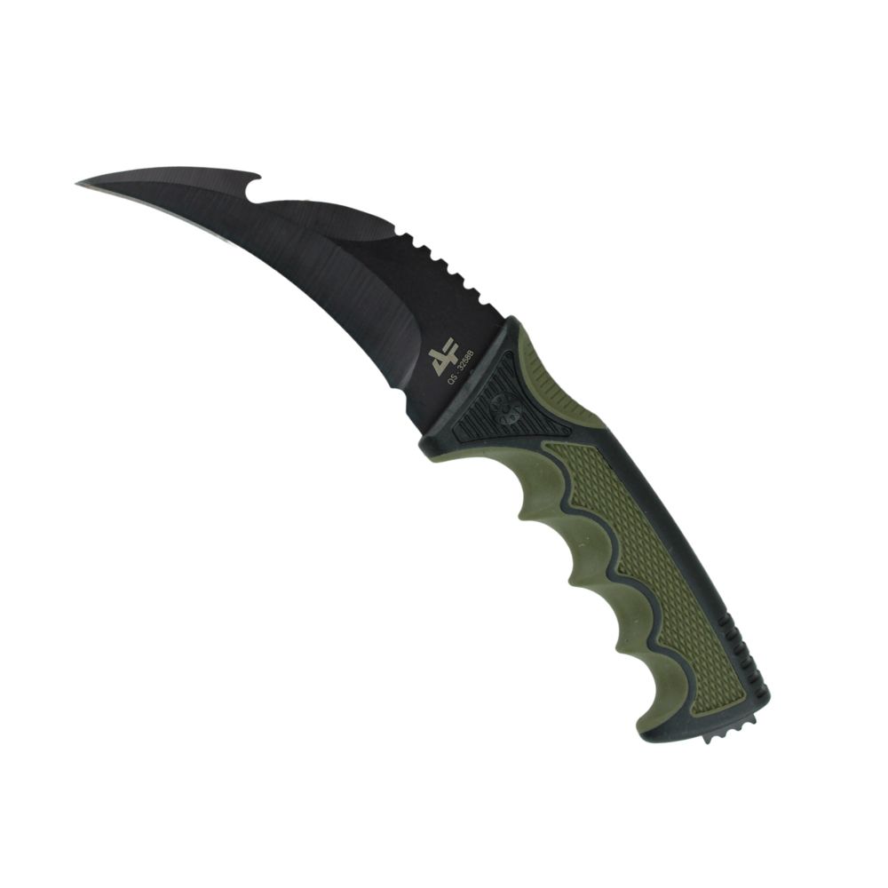 Faca Karambit QS 3258B Lâmina Aço Inoxidável Com Bainha - Albatroz