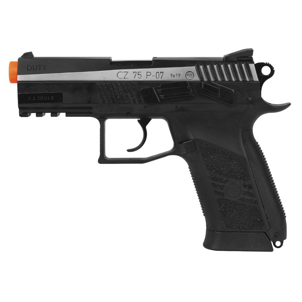トイガン Cz75 2nd version CO2 Blowback Pistola de Pressão CO2 ASG CZ 75 P-07 Duty Dual Tone Blowback Semi