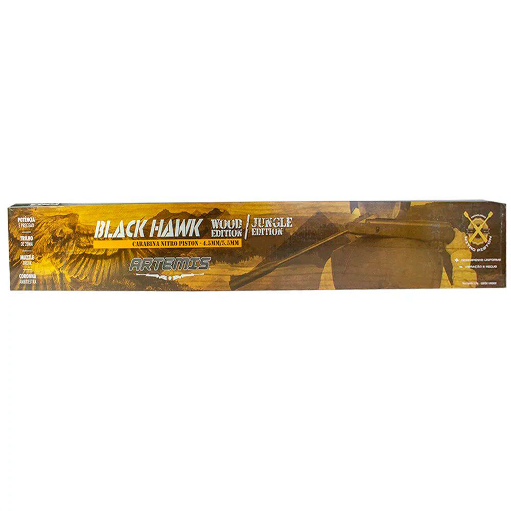 Carabina de Pressão Black Hawk Madeira 5.5mm - Fixxar - Dispropil