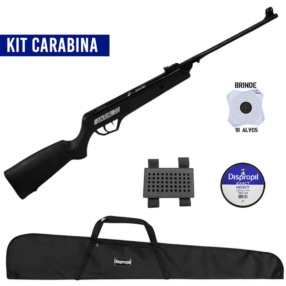 Carabina de Pressão CBC Jade New Oxidada 4.5mm + Equipamentos