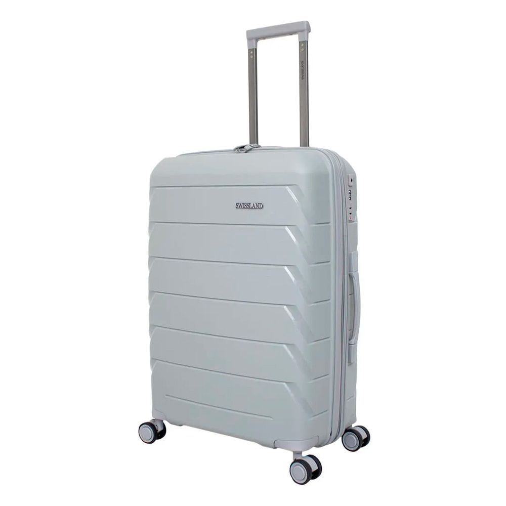 Kit 3 Malas Shark Rodas 360° Cadeado TSA Cinza - Swissland